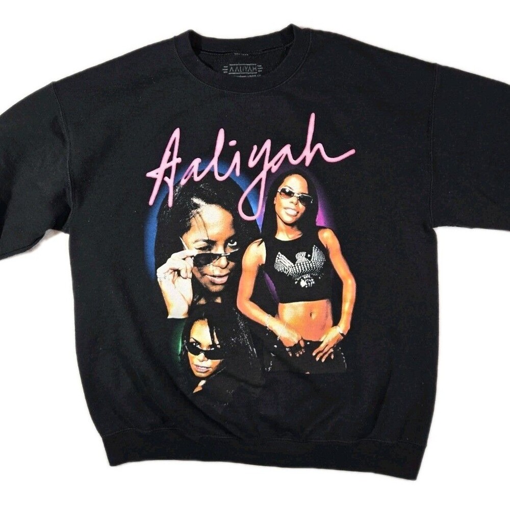 Womens Aaliyah Sweatshirt Black Large - Picture 2 of 6